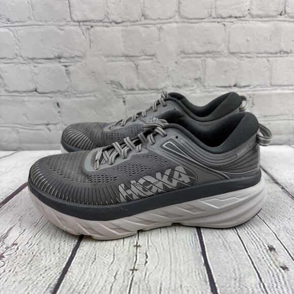 Mens Size 7 Hoka One One‎ Bondi 7 Wild Dove Grey Bondi 7 1110518WDDS - Picture 4 of 12